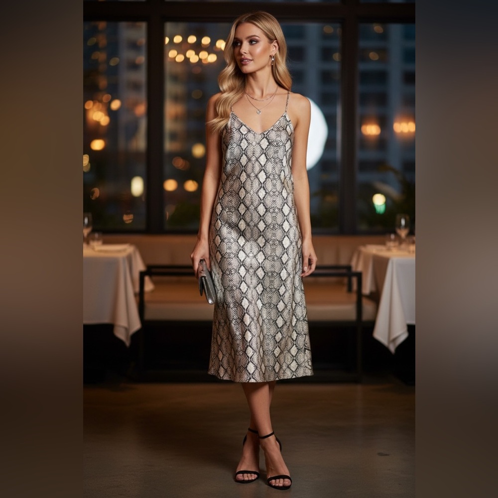 See You Monday Snake Print Dress